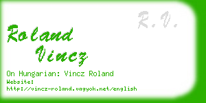 roland vincz business card